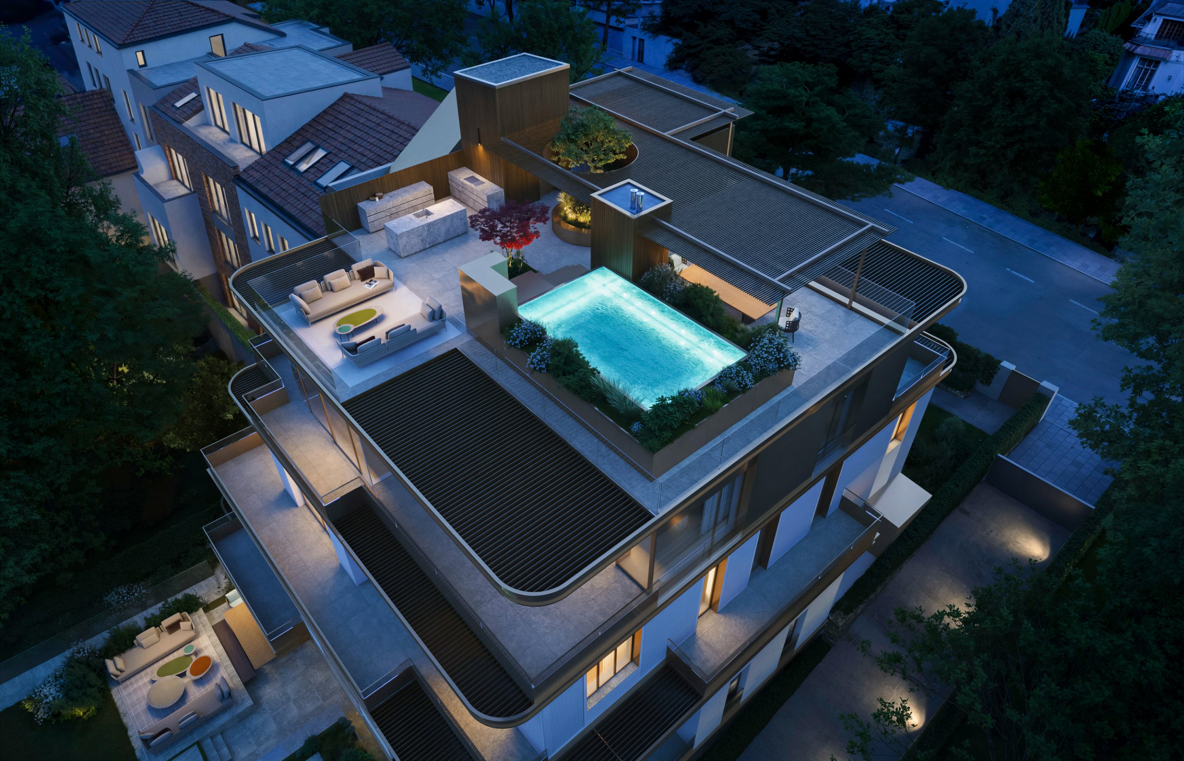 Top 3 — Penthouse mit Dachterrasse und Pool